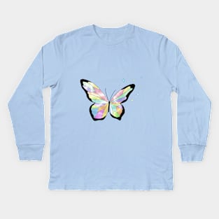 Fluttering Splendor, A Kaleidoscope of Colorful Butterfly Kids Long Sleeve T-Shirt